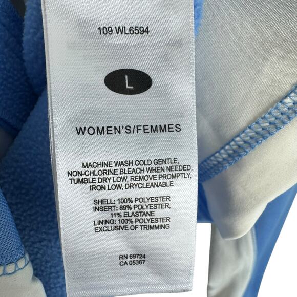 Columbia Titanium Blue White Full Zip Hooded Softshell Jacket Women's Size L - Picture 7 of 7